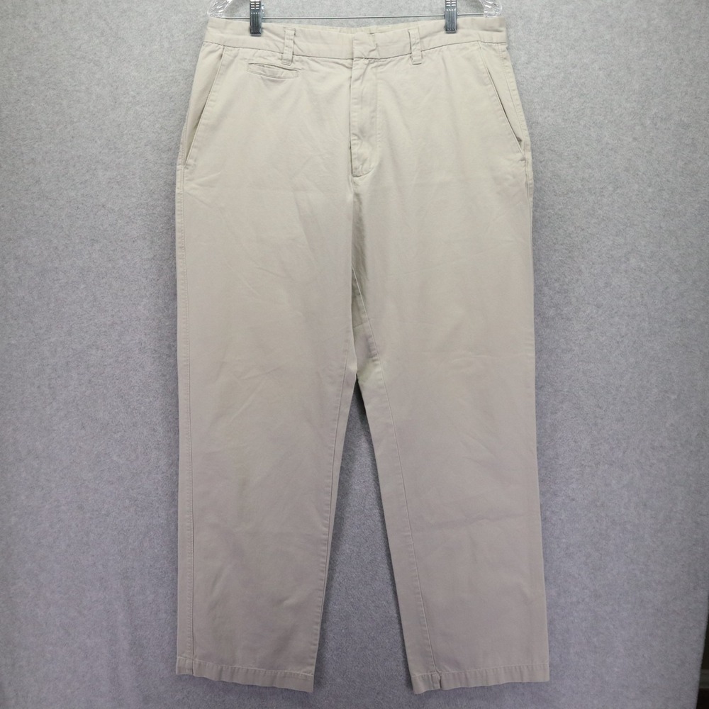 Banana Republic Pants Mens 34x32 Chino Khaki Flap Pocket Casual Flat Front Beige